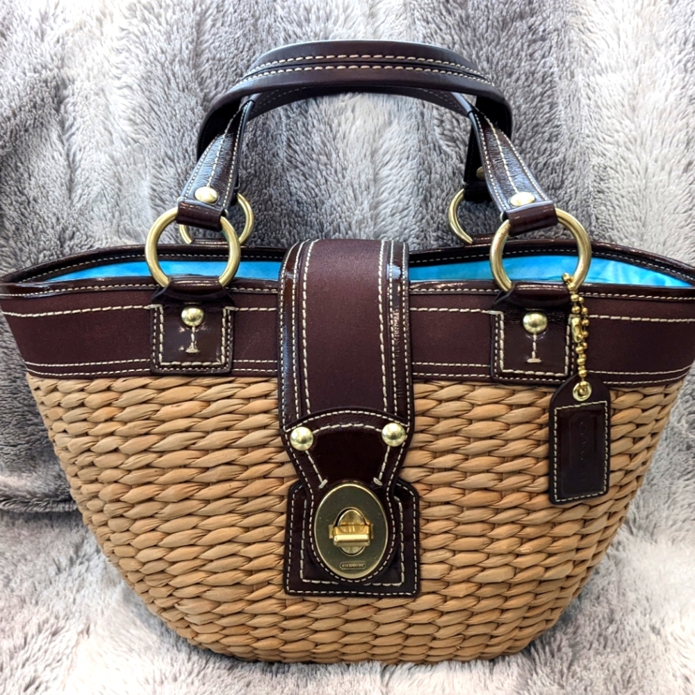 Coach straw purse